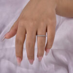 S925 Sterling Silver Classic Full Eternity Thin Wedding Band For Women - Image 2