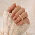 S925 Classic 0.6Ct Half Round Cut Wedding Band In Sterling Silver - Image 2