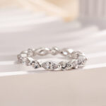 S925 Exclusive Marquise Cut Wedding Band In Sterling Silver - Image 4