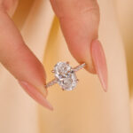 S925 Classic Oval Cut Simulated Diamond Engagement Ring In Sterling Silver - Image 12