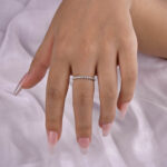 S925 Classic Round Cut Full Eternity Wedding Band In Sterling Silver - Image 8