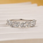 S925 1.8Ct Half Round Cut & Emerald Cut Wedding Band In Sterling Silver - Image 3