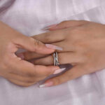 S925 Precious Three Layer Cross Wedding Band - Image 2