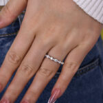 S925 Exclusive Marquise Cut Wedding Band In Sterling Silver - Image 3