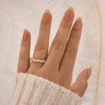 S925 1.8Ct Half Round Cut & Emerald Cut Wedding Band In Sterling Silver - Image 6