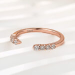 S925 Unique Yellow Gold Open Wedding Band In Sterling Silver - Image 17