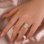 S925 Maxine Moissanite Vintage 3.0 Carat Halo Radiant Cut Engagement Ring In Sterling Silver - Image 3