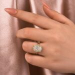 S925 Maxine Moissanite Vintage 3.0 Carat Halo Radiant Cut Engagement Ring In Sterling Silver - Image 4