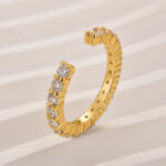 S925 1.3Ct Open Round Cut Eternity Wedding Band In Sterling Silver - Image 3