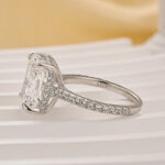 S925 Classic 5.0Ct Radiant Cut Engagement Ring Travel Ring In Sterling Silver - Image 5