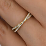 S925 Classic X Criss Cross Wedding Band For Women In Sterling Silver - Image 10