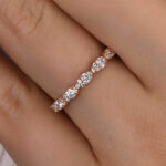 S925 Maxine Pear Shape Design Women's Wedding Band - Image 6