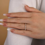 S925 Maxine Pear Shape Design Women's Wedding Band - Image 8