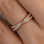 S925 Classic X Criss Cross Wedding Band For Women In Sterling Silver - Image 15