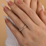 S925 Classic X Criss Cross Wedding Band For Women In Sterling Silver - Image 16