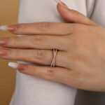 S925 Classic X Criss Cross Wedding Band For Women In Sterling Silver - Image 17
