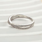 S925 Classic X Criss Cross Wedding Band For Women In Sterling Silver - Image 7