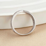 S925 Classic X Criss Cross Wedding Band For Women In Sterling Silver - Image 8