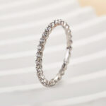 S925 Classic Round Cut Full Eternity Wedding Band In Sterling Silver - Image 10