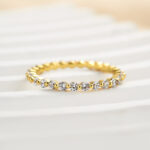 S925 Classic Round Cut Full Eternity Wedding Band In Sterling Silver - Image 5