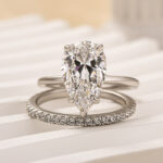 S925 Lovely 3.5Ct Pear Cut Wedding Ring Set In Sterling Silver - Image 8