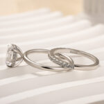 S925 Maxine Dainty Oval Cut Wedding Ring Set For Women - Image 6