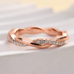 S925 Twist Eternity Sona Simulated Diamonds Wedding Band for Women - Image 7