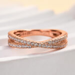 S925 Classic X Criss Cross Wedding Band For Women In Sterling Silver - Image 14