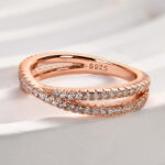 S925 Classic X Criss Cross Wedding Band For Women In Sterling Silver - Image 18