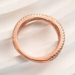 S925 Classic X Criss Cross Wedding Band For Women In Sterling Silver - Image 19