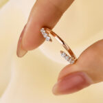S925 Unique Yellow Gold Open Wedding Band In Sterling Silver - Image 13