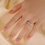 S925 Unique Asscher Cut Wedding Band In Sterling Silver - Image 3