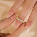 S925 Unique Asscher Cut Wedding Band In Sterling Silver - Image 8