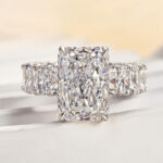 S925 Gorgeous Radiant Cut Engagement Ring For Women In Sterling Silver - Image 4