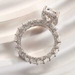S925 Gorgeous Radiant Cut Engagement Ring For Women In Sterling Silver - Image 5