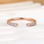 S925 Unique Yellow Gold Open Wedding Band In Sterling Silver - Image 16