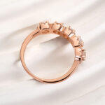 S925 Halo Round Cut Five Stone Anniversary Ring For Her - Image 14