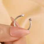 S925 Open Wedding Band In Sterling Silver - Image 9