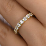 S925 Stunning Cushion Cut Women's Wedding Band In Sterling Silver - Image 8