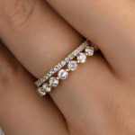 S925 Exquisite Women's Stackable Wedding Band Set In Sterling Silver - Image 8