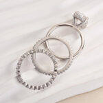 S925 4.0Ct Oval Cut Women's Wedding Ring Set Travel Rings in Sterling Silver - Image 13