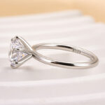 S925 Classic Round Cut Solitaire Engagement Ring for Her - Image 4