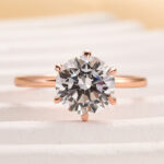 S925 Classic Round Cut Solitaire Engagement Ring for Her - Image 14