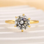 S925 Classic Round Cut Solitaire Engagement Ring for Her - Image 8