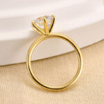 S925 Classic Round Cut Solitaire Engagement Ring for Her - Image 10