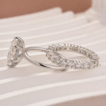 S925 Moissanite 2.0Ct Marquise Cut Solitaire Engagement Ring in Sterling Silver with Eternity Wedding Band - Image 4
