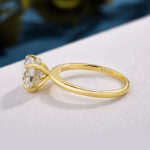 S925 Luxurious Round Cut 4 Prong Solitaire Engagement Ring For Women In Sterling Silver - Image 5