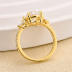 S925 Maxine 4.0 CT Oval and Angled Marquise Five Stone Engagement Ring - Image 5
