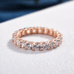 S925 Stunning Cushion Cut 3PC Wedding Band Set For Women In Sterling Silver - Image 6