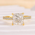 S925 Sparkle Square 2.0CtPrincess Cut Engagement Ring For Women in Sterling Silver - Image 11